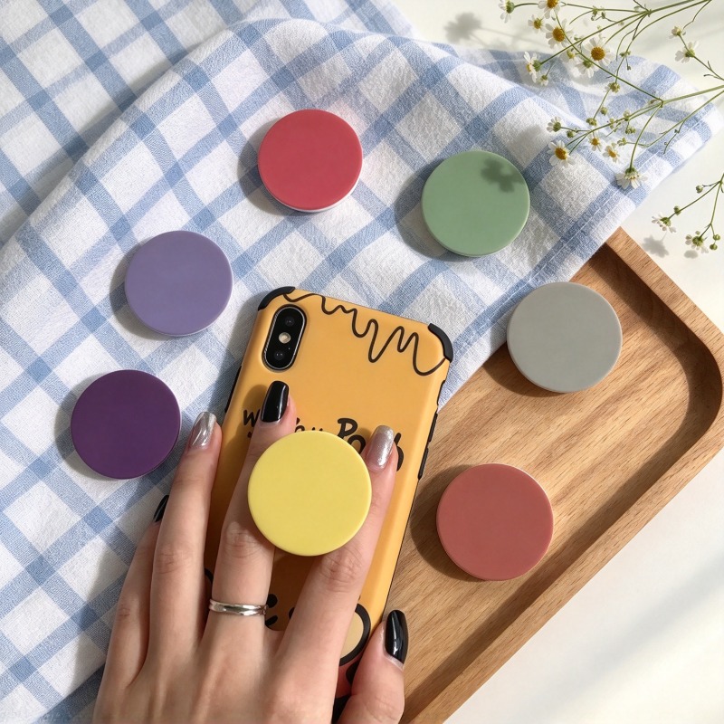 Phone Accessories Useful - 1PCS Solid Matte Phone Grip Stand