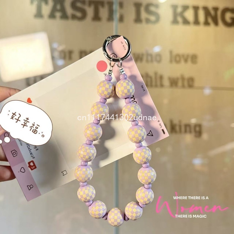 Original Wooden Plaid Beaded P - Phone Accessories Charms ulasan dan harga