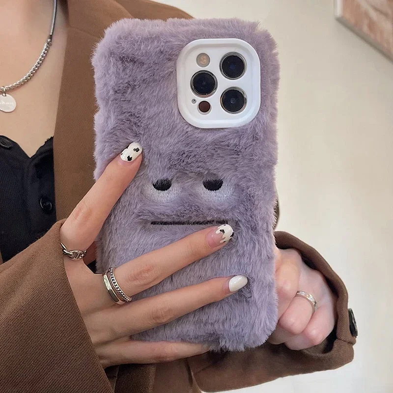 Cute Monster Plush Fluffy Phon - Apple Iphone 15 ulasan dan harga