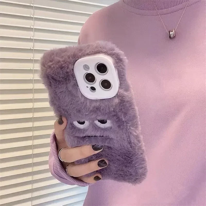 Cute Monster Plush Fluffy Phon - Apple Iphone 15 ulasan dan harga
